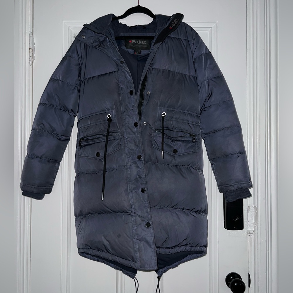Pajar Women Jacket puffy long Power Heat great winter double zipper